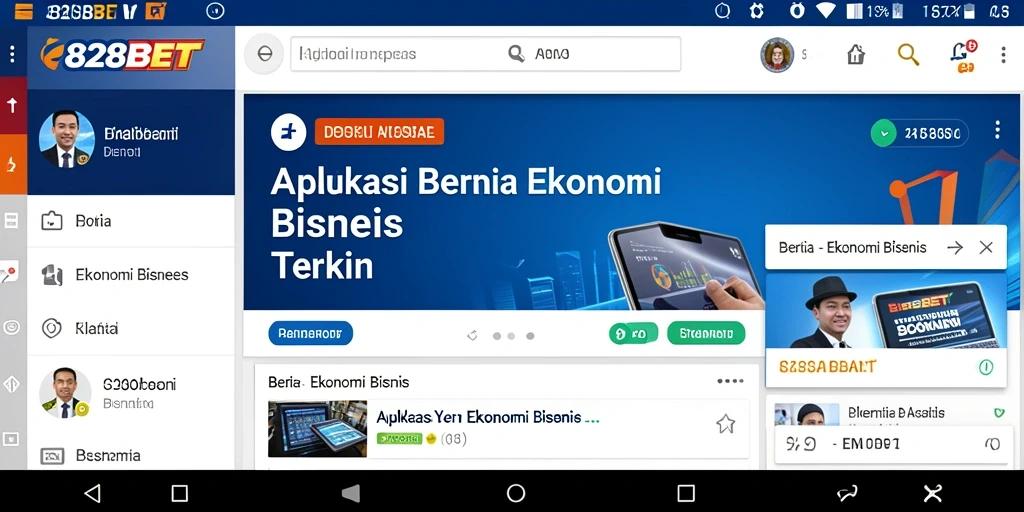 Tampilan antarmuka aplikasi 828BET yang jelas dan informatif.