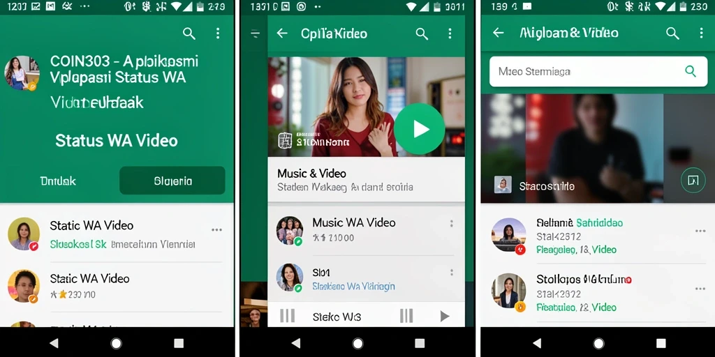 Tampilan antarmuka COIN303 untuk Status WA Video yang menarik.