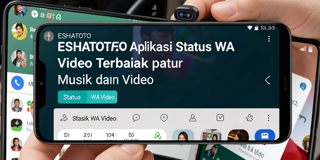 Tampilan antarmuka ESHATOTO dengan berbagai video musik terbaru.