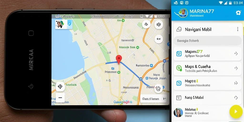 Tampilan antarmuka aplikasi MARINA77 dengan fitur navigasi mobil yang mudah digunakan.
