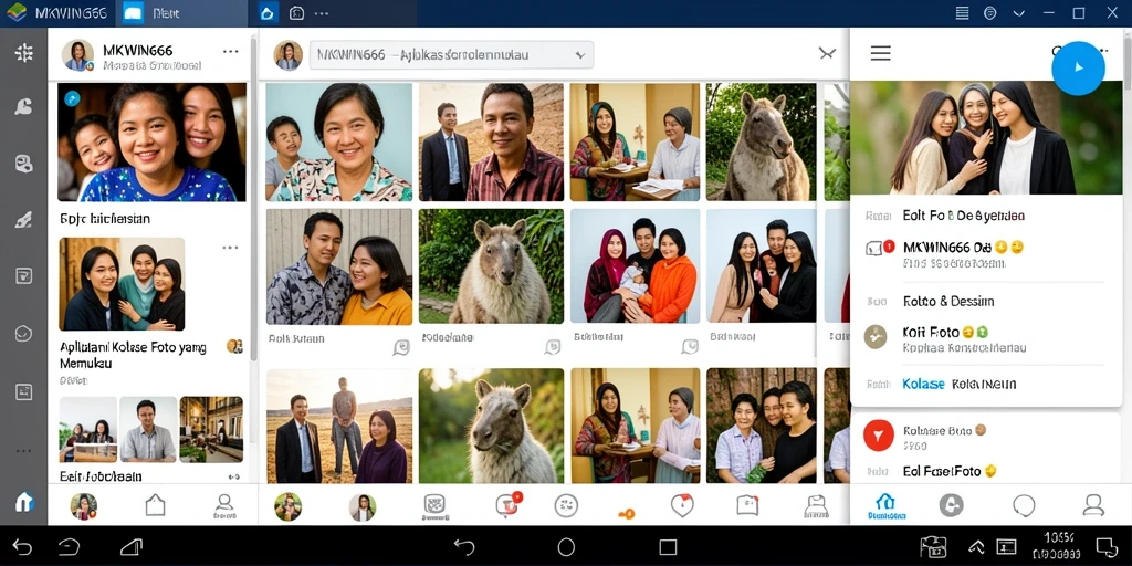 Antarmuka aplikasi Kolase Foto MKWIN666 yang menarik dan mudah digunakan.