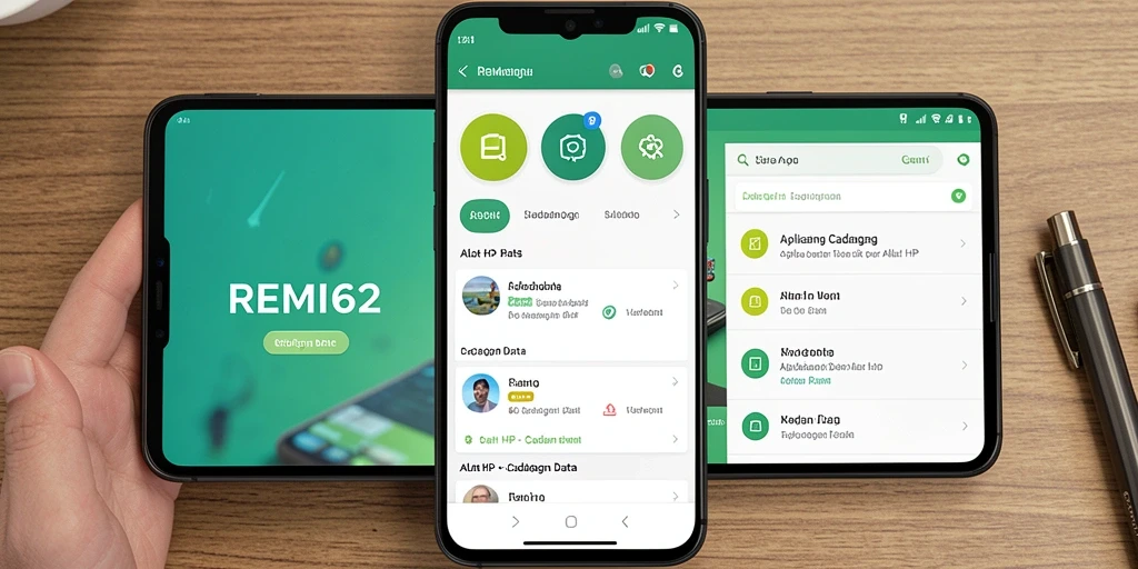 Tampilan antarmuka REMI62 yang sederhana dan fungsional.