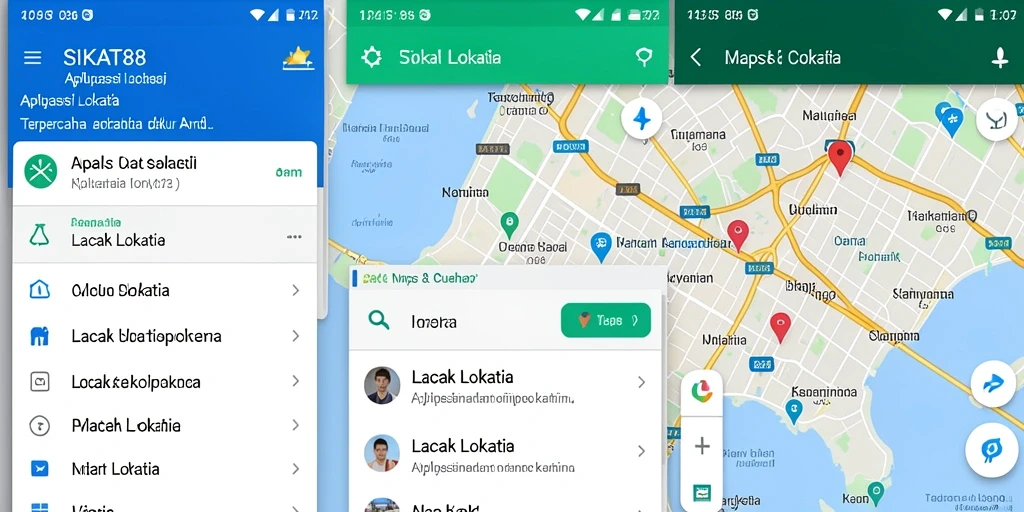Antarmuka aplikasi SIKAT88 yang menampilkan pemetaan lokasi secara real-time.