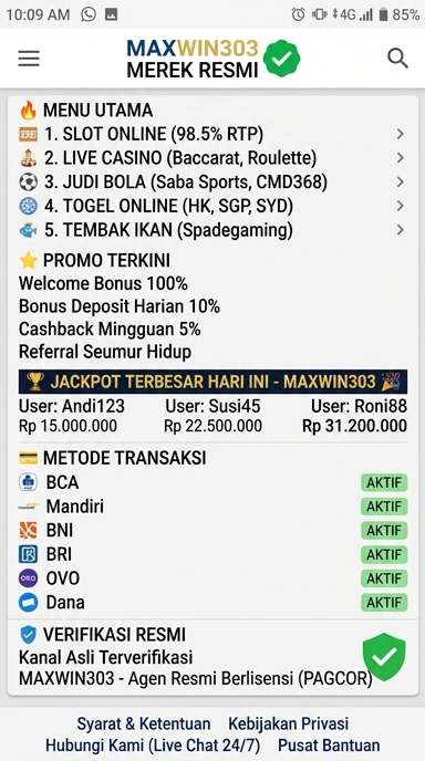 Kanal Resmi maxwin303 untuk Pengguna Android Indonesia